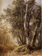 Asher Brown Durand Trees by the Brookside,Kingston Spain oil painting artist